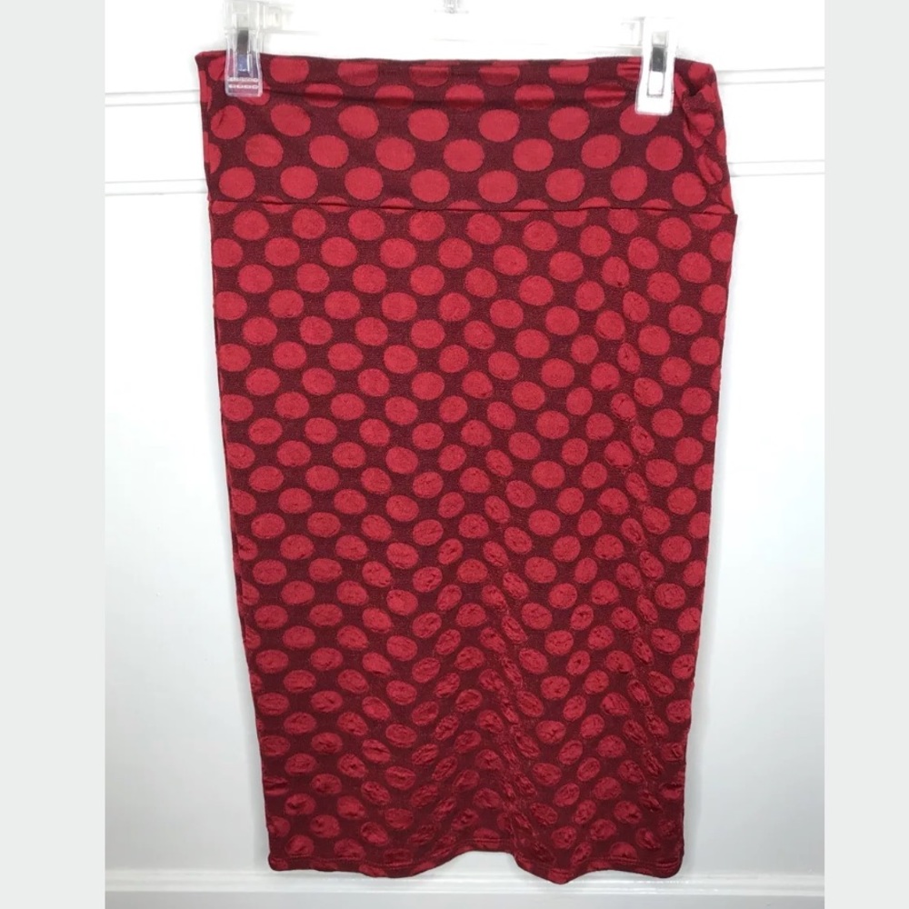 LuLaRoe Cassie Small Red polka dots Size Small